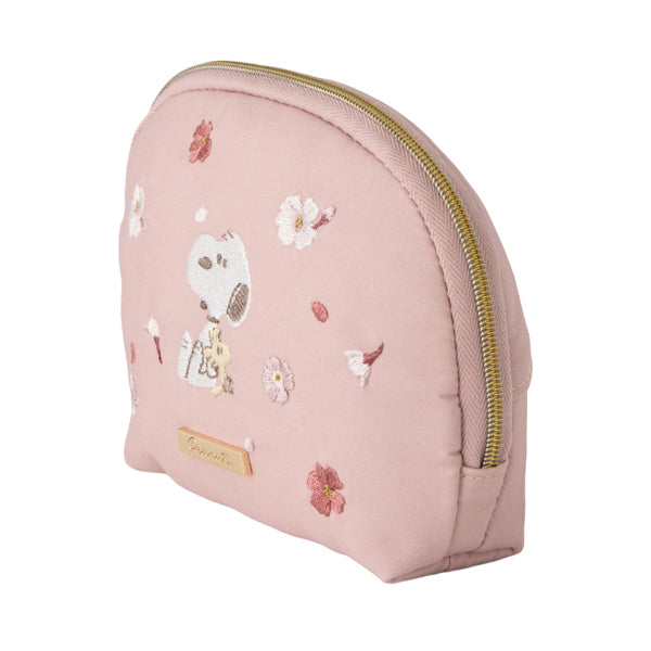 スヌーピー ラウンドティッシュポーチ (ピンク/ふんわりさくらシリーズ)