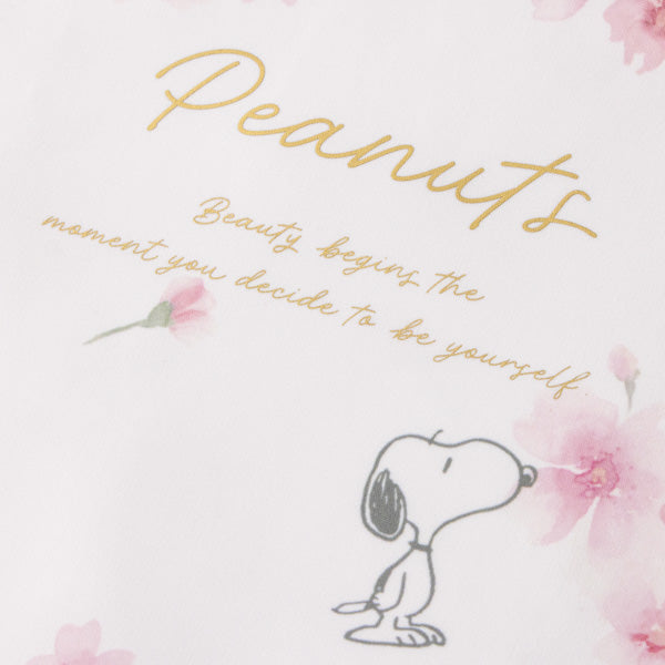 スヌーピー エコバッグM (ホワイト/ふんわりさくらシリーズ)