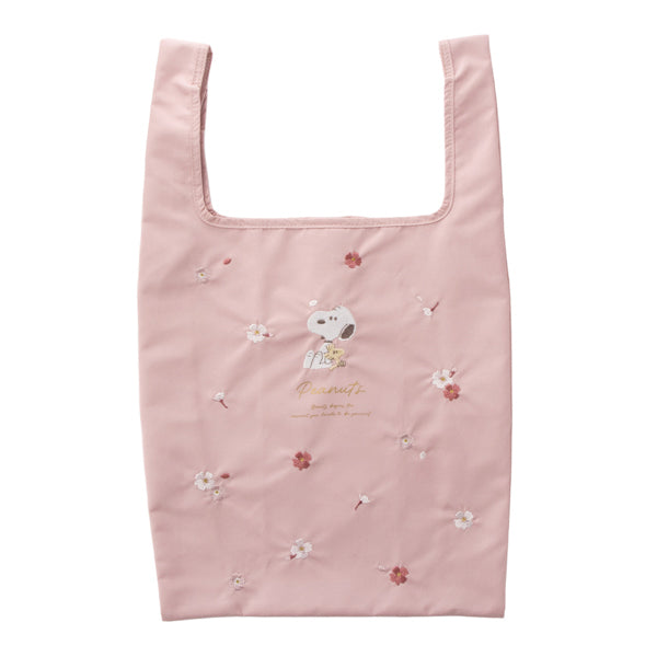 スヌーピー エコバッグM (ピンク/ふんわりさくらシリーズ)