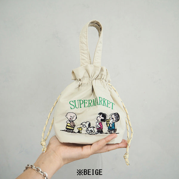 スヌーピー 保冷巾着トート (S)