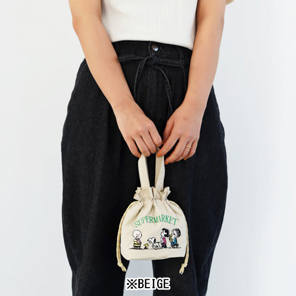 スヌーピー 保冷巾着トート (S)