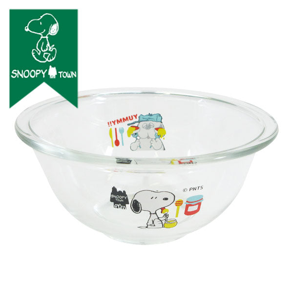スヌーピー ガラスボウル500ml (Let’s cook pancakes)