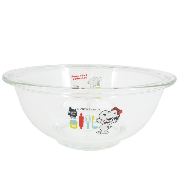 スヌーピー ガラスボウル1.5L (Let’s cook pancakes)
