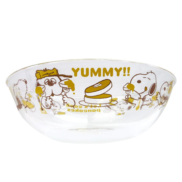 スヌーピー ガラスボウル&先割れスプーン (Let’s cook pancakes)