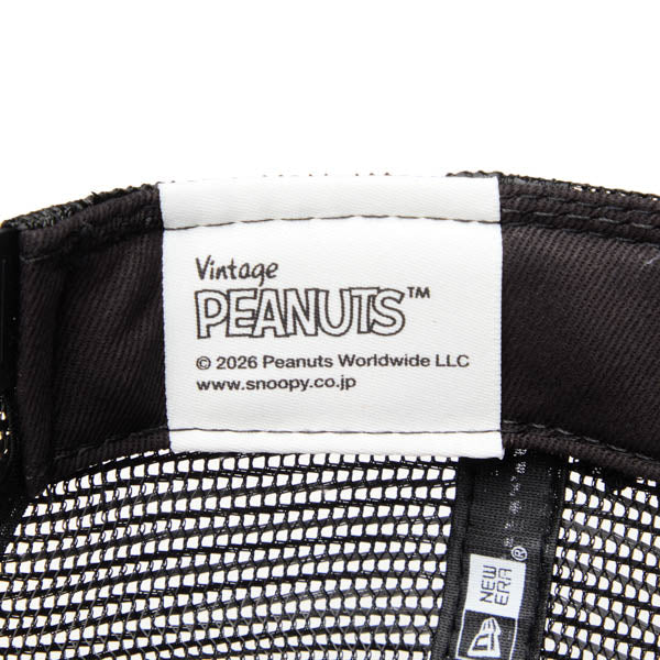 PEANUTS NEW ERA キャップ(940AFTR PEANUTS J COOL BLK WHI 261 / ブラック)
