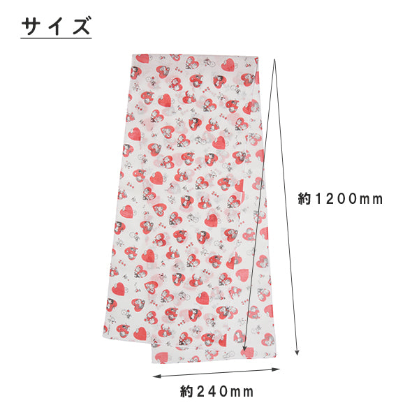 【おかいものSNOOPYオリジナル】コットンロングハンカチ