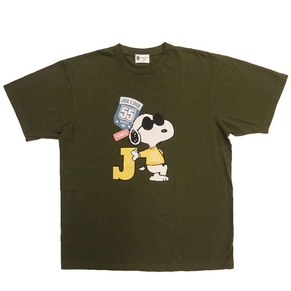 スヌーピー Tシャツカーキ フリーサイズ (JOE COOL55周年)