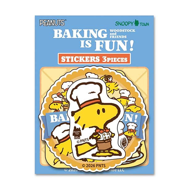 スヌーピー ステッカー3枚セット (BAKING IS FUN!)