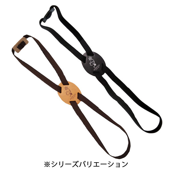 スヌーピー バッグ固定バンド (ブラック/ウッドストック フラワー)
