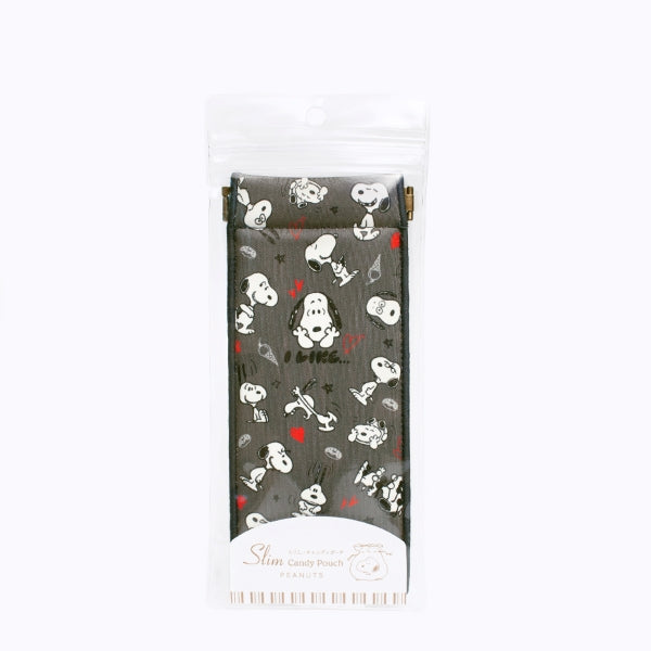 スリムキャンディポーチ・PEANUTS (I Like/BLK)