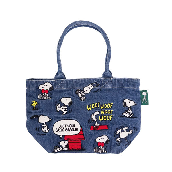 スヌーピー 刺繍デニムミニトート (総柄2026)