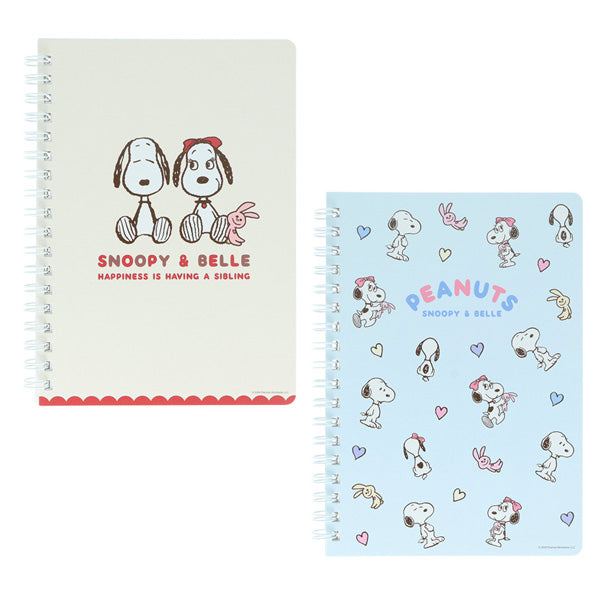 スヌーピー WリングノートB6 (SNOOPY & BELLE)