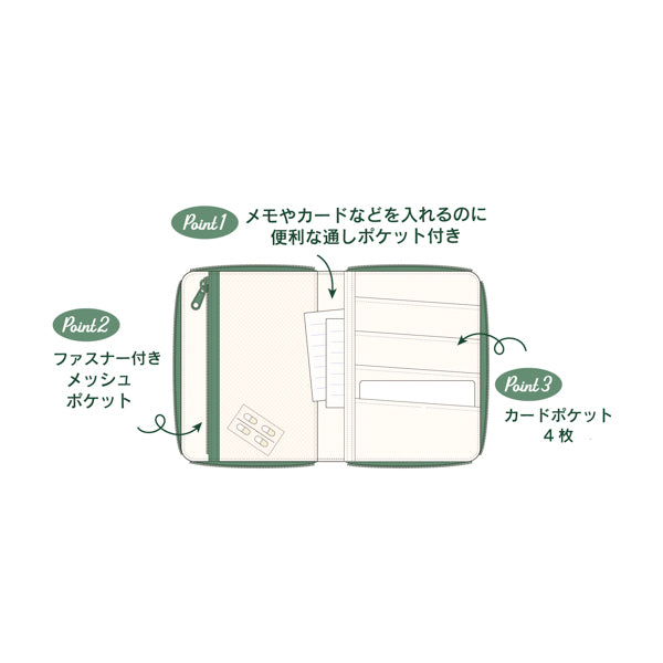 スヌーピー コンパクトマルチポーチ (SCHOOL BUS シリーズ)