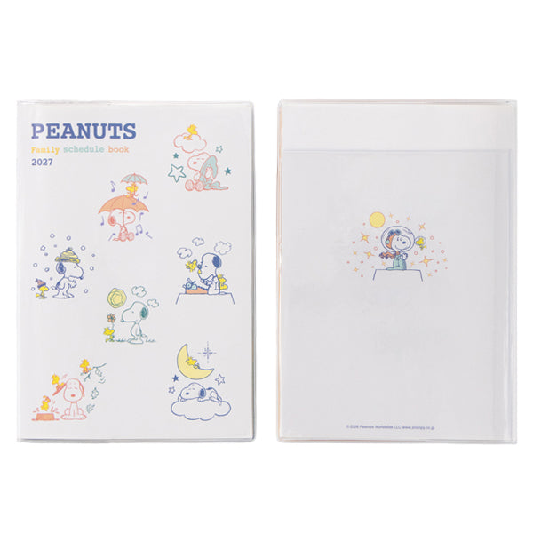 スヌーピー 家族手帳 B6 薄型 2027 (ひつじ&季節)