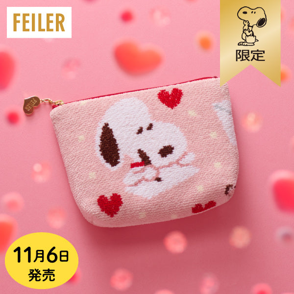 【おかいものSNOOPY限定】※11月6日発売※FEILER舟形ポーチ(SNOOPY LOVE LETTER)