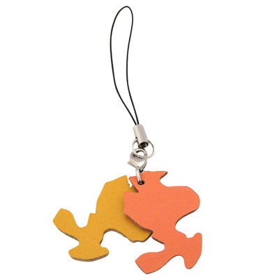 スヌーピー ウッドストック　ストラップ　レトロ　2個セット　タグ付き スヌーピー ストラップ (ウッドストック/イエロー)