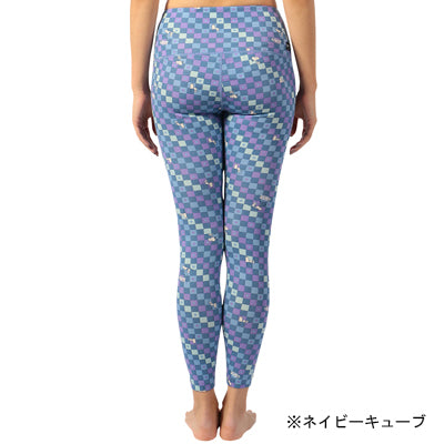 Snoopy Super Tights Checkered Printed タイツ（ピンクキューブ）