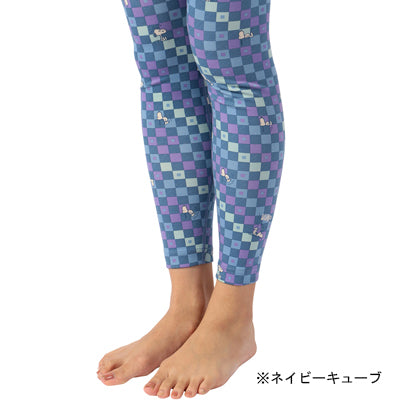 Snoopy Super Tights Checkered Printed タイツ（ピンクキューブ）