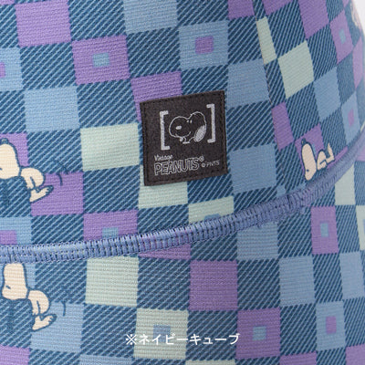 Snoopy Super Tights Checkered Printed タイツ（ピンクキューブ）