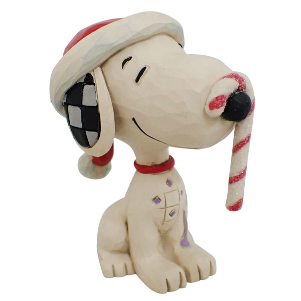 PEANUTS JIM SHORE ミニフィギュア　Snoopy Glitter Candy Cane