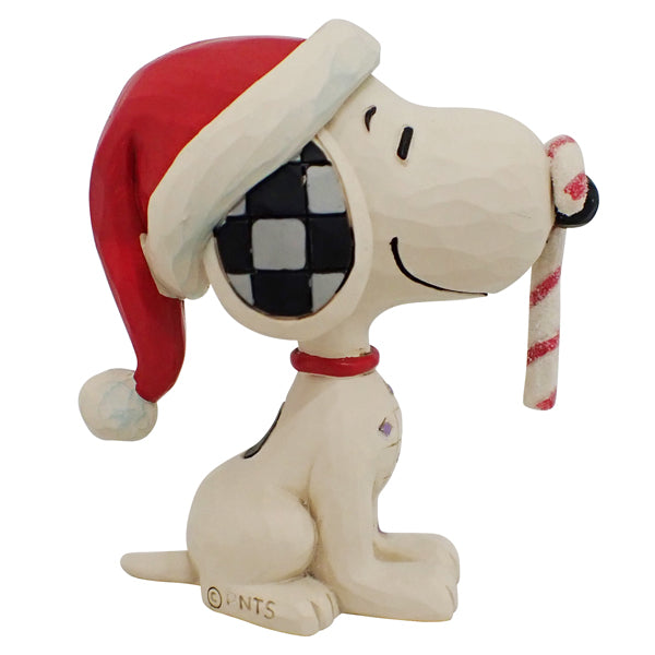 PEANUTS JIM SHORE ミニフィギュア　Snoopy Glitter Candy Cane