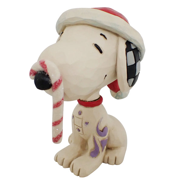 PEANUTS JIM SHORE ミニフィギュア　Snoopy Glitter Candy Cane