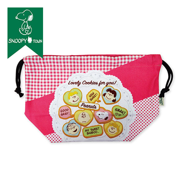 フェイラー 巾着　おかいものSNOOPY限定メニーメニークッキー　ノベルティ付き おかいものSNOOPY限定】もこもこフェイス巾着