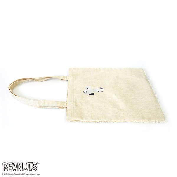 CHICKS UNDERTHE SHED SNOOPY/フリンジトートバッグ (アイボリー) CHICKS UNDERTHE SHED SNOOPY/フリンジトートバッグ (アイボリー)