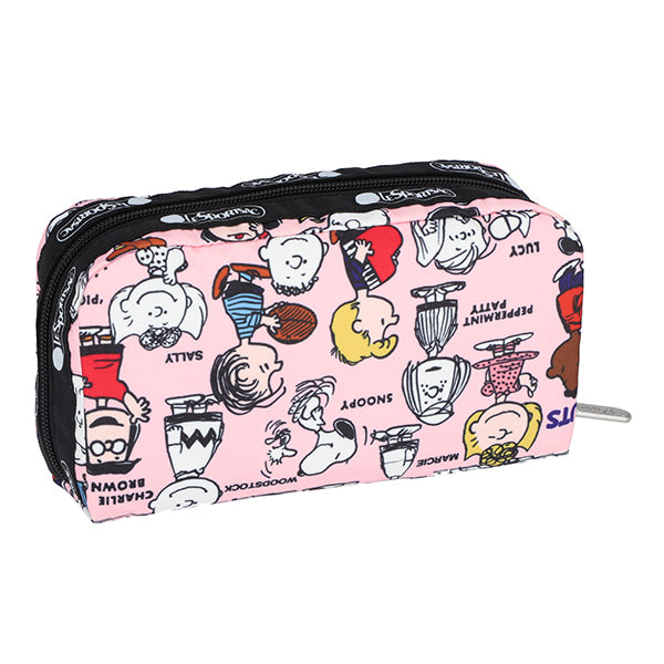 PEANUTS×LeSportsac RECTANGULAR COSMETIC (ピーナッツギャング/ピンク)