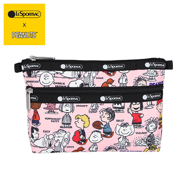 PEANUTS×LeSportsac COSMETIC CLUTCH (ピーナッツギャング/ピンク)