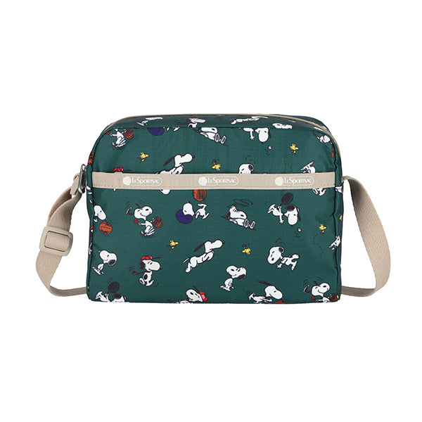 PEANUTS×LeSportsac DANIELLA CROSSBODY (スヌーピー＆ウッドストック/グリーン)