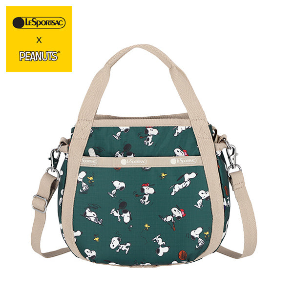 PEANUTS×LeSportsac SMALL JENNI (スヌーピー＆ウッドストック/グリーン)