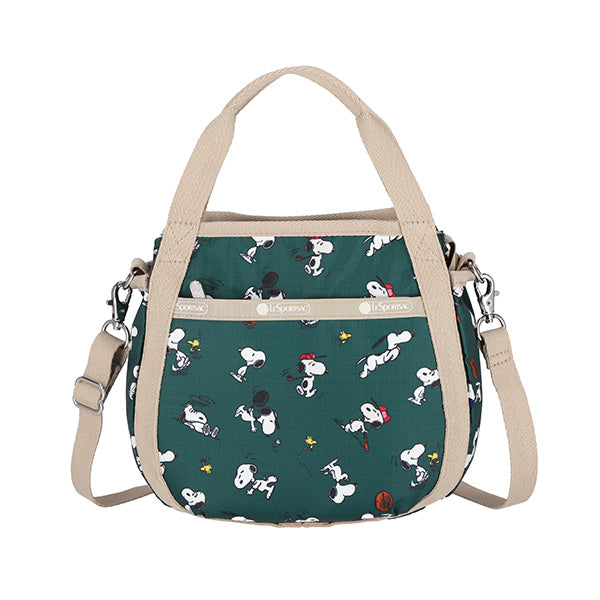 PEANUTS×LeSportsac SMALL JENNI (スヌーピー＆ウッドストック/グリーン)