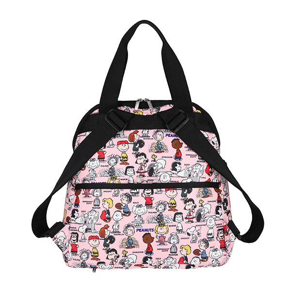 PEANUTS×LeSportsac DOUBLE TROUBLE BACKPACK (ピーナッツギャング/ピンク)