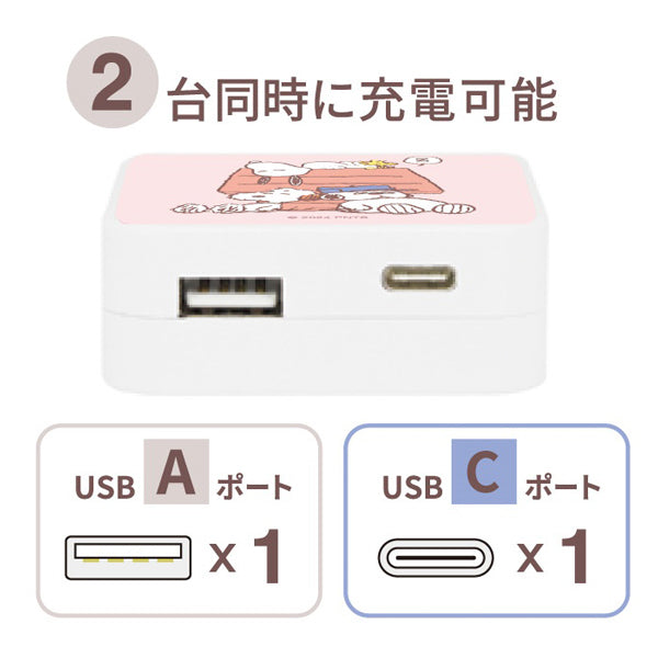 スヌーピー USB / USB Type-C ACアダプタ