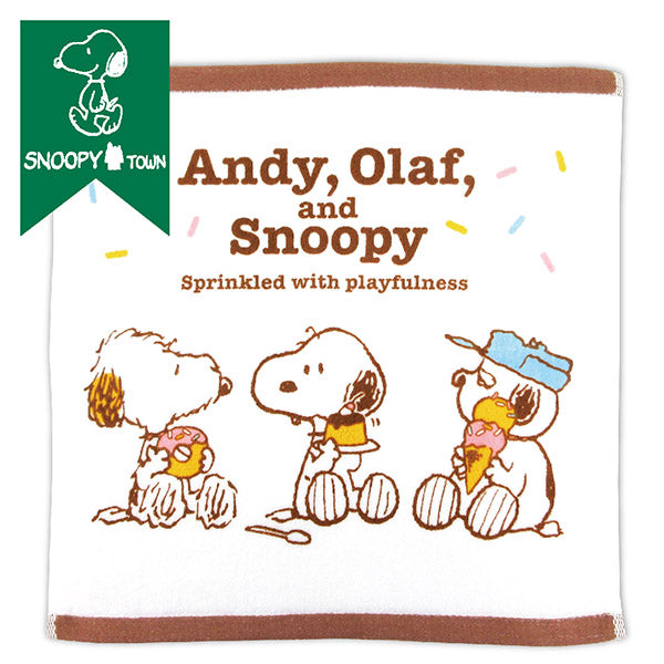 スヌーピー ウォッシュタオル スイーツ (Andy, Olaf, and Snoopy Sprinkled with playfulness)