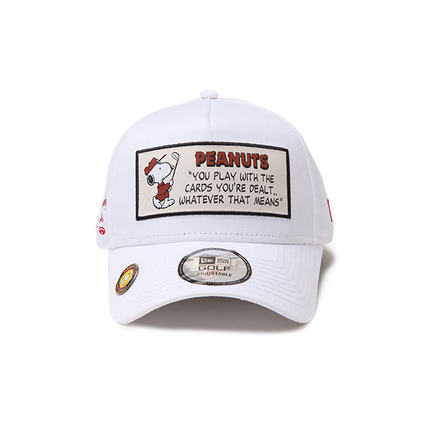 PEANUTS NEW ERA キャップ (ゴルフ 940AFOP FRONT PATCH / ホワイト)