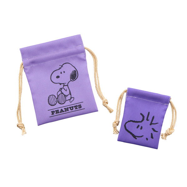 SNOOPY - スヌーピー巾着 スヌーピー 巾着＆豆巾着セット (ピンク)