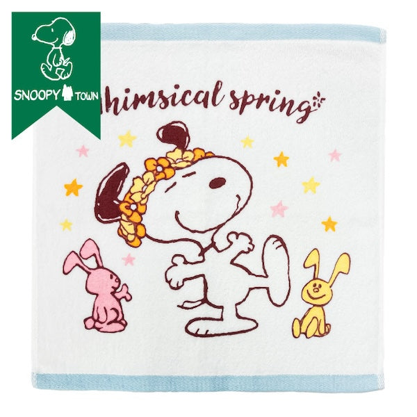 スヌーピー ウォッシュタオル (Whimsical spring)