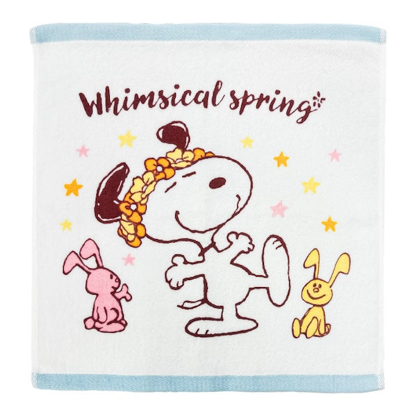 スヌーピー ウォッシュタオル (Whimsical spring)