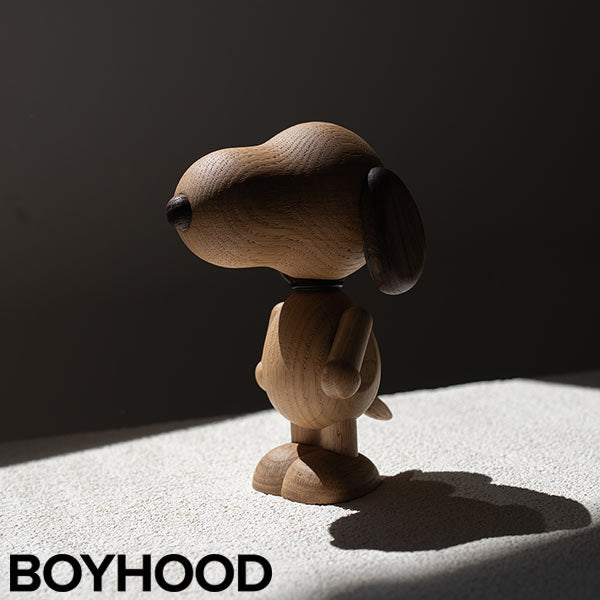 『BOYHOOD』北欧の天然オーク材オブジェ SNOOPY MINI