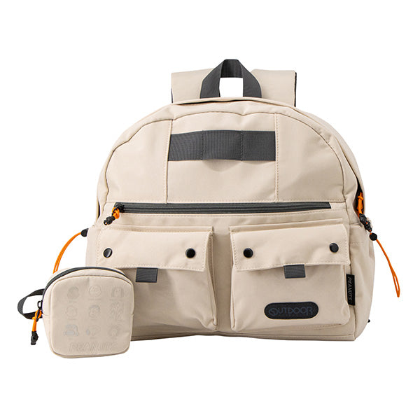 PEANUTS×OUTDOOR PRODUCTS リュック＆コスメポーチ (ベージュ)