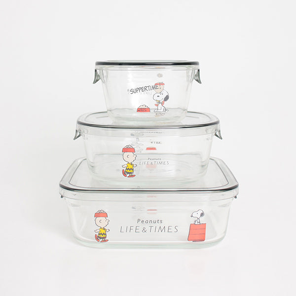 Peanuts LIFE&TIMESオリジナル「iwaki」コラボレーション パック＆レンジセット1
