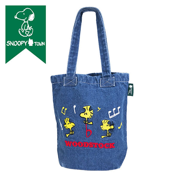 スヌーピー 刺繍デニムA4トート (ウッドストック刺繍バッグ＆ポーチ 2025)
