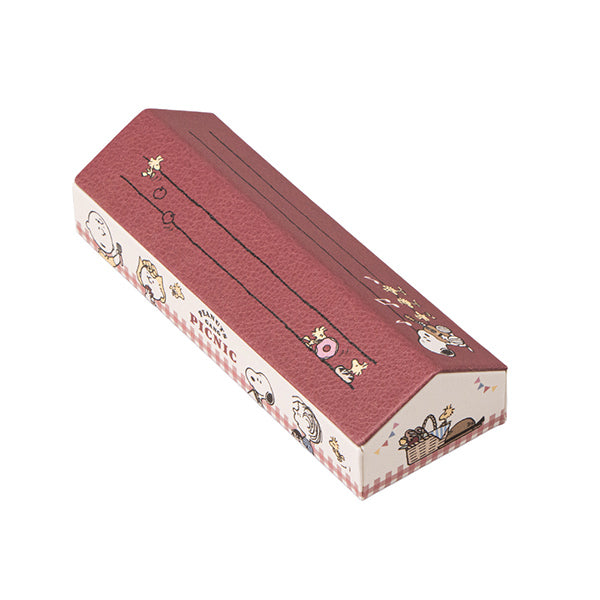 スヌーピー クロス付 ハウスメガネケース (ピクニック日和)