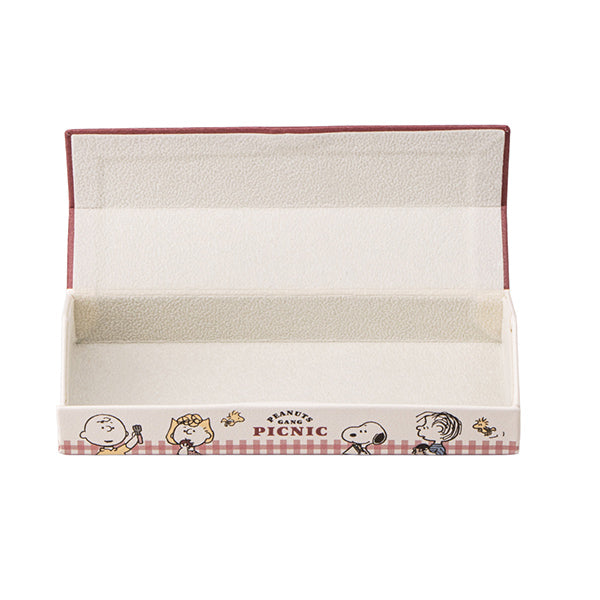 スヌーピー クロス付 ハウスメガネケース (ピクニック日和)