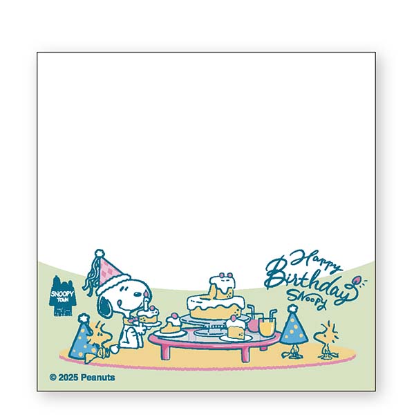 スヌーピー 4層ブロックメモ (HAPPY BIRTHDAY SNOOPY)