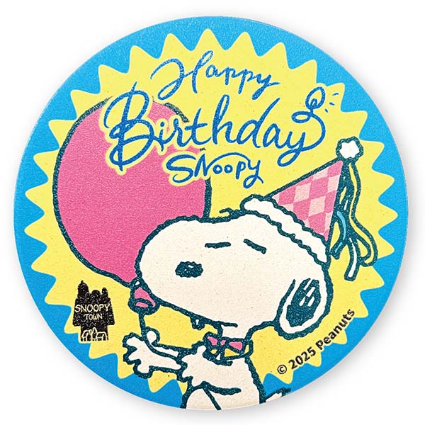 スヌーピー 吸水コースター ブルー (HAPPY BIRTHDAY SNOOPY)