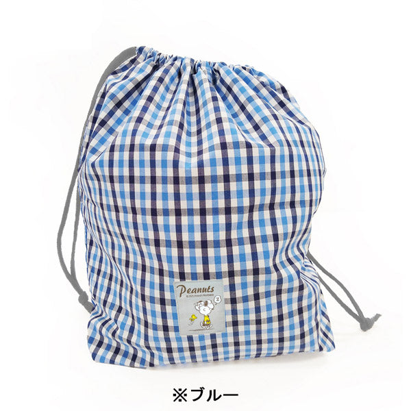 スヌーピー マチあり巾着 (ギンガム)