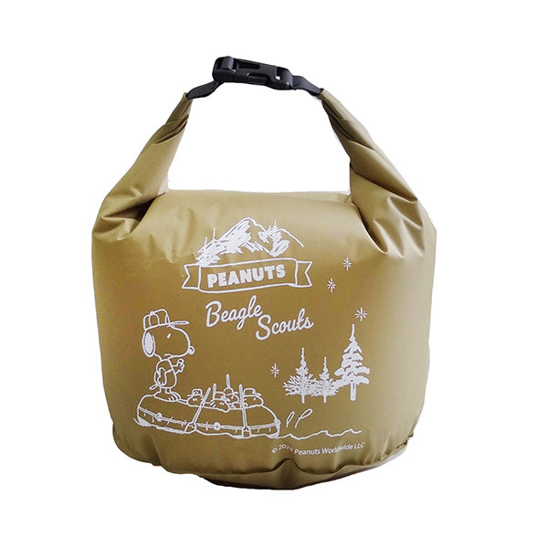 スヌーピー 防水バッグ 5L (ボート／カーキ)